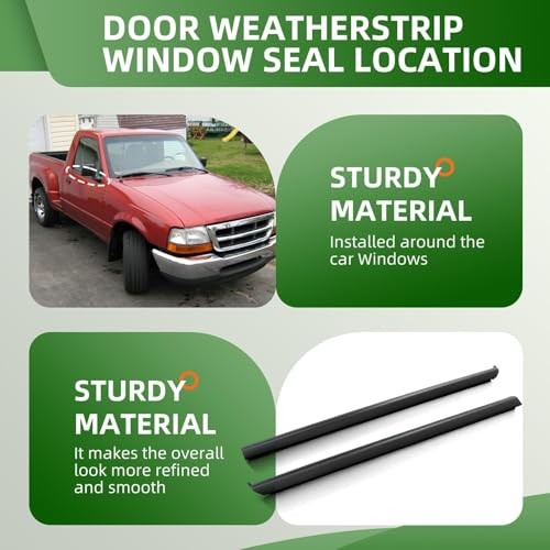 Window Trim Molding Compatible with Ranger 1999-2011 Front Outer Door