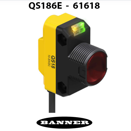 BANNER  QS186E PHOTOELECTRIC SENSOR 61618 QS18 Series: Emitter *NEW*