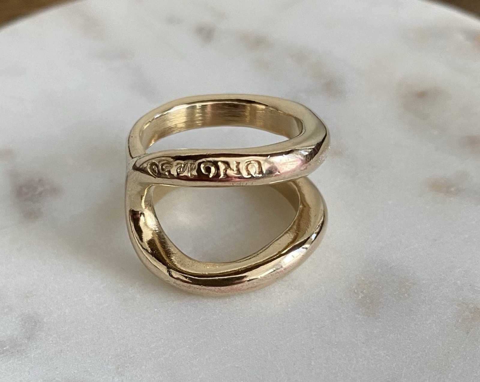 UNOde50 Shortcut Ring Gold Size 7