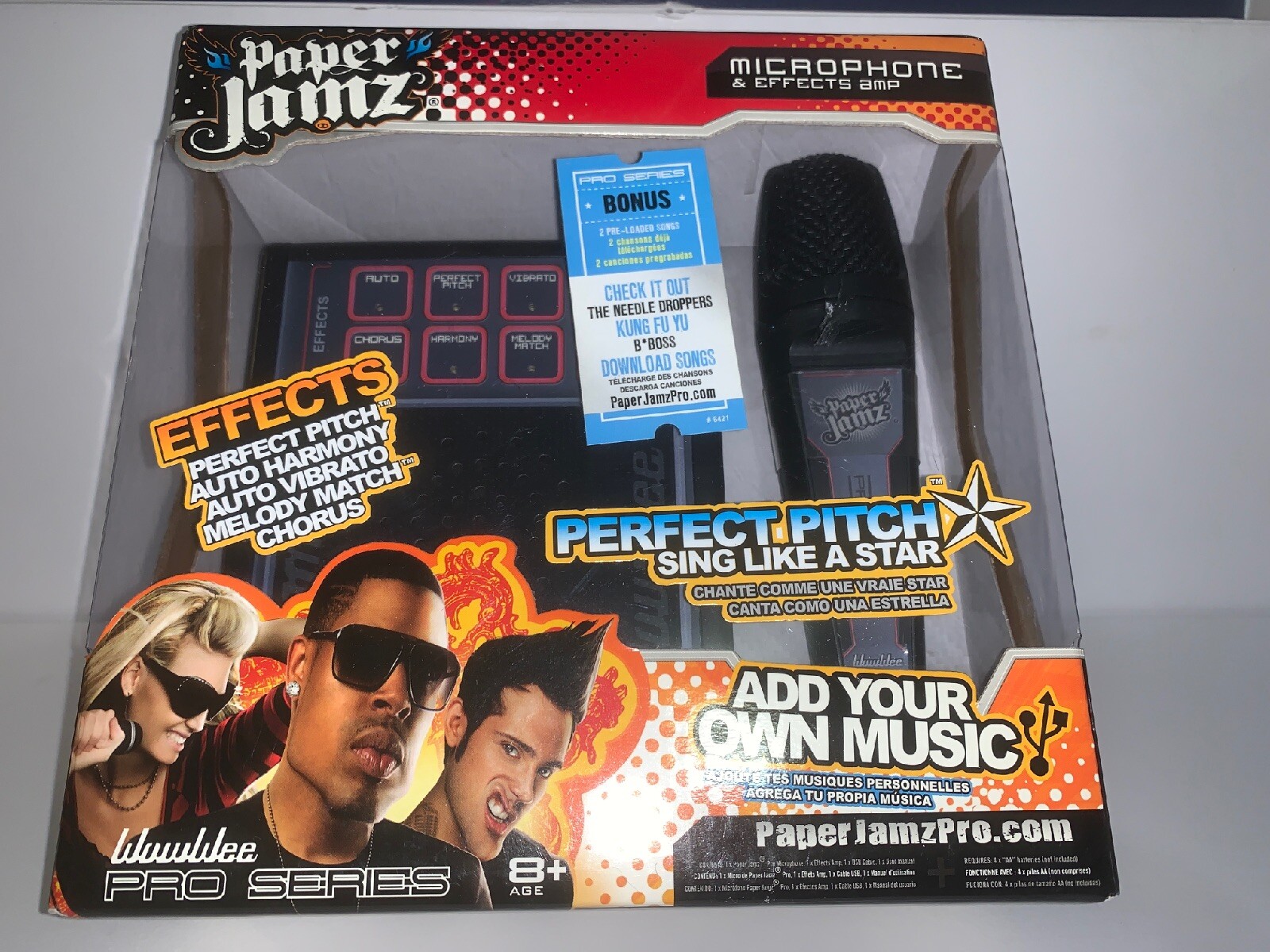 Wowwee Paper Jamz Mic Pro Series Microphone & Effects Amp Style New Sealed NISB
