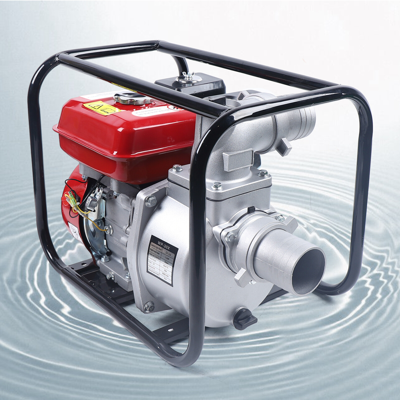 7.5HP 3000W Gas Power Semi-Trash Water Pump High Pressure Garden IrrigationUS