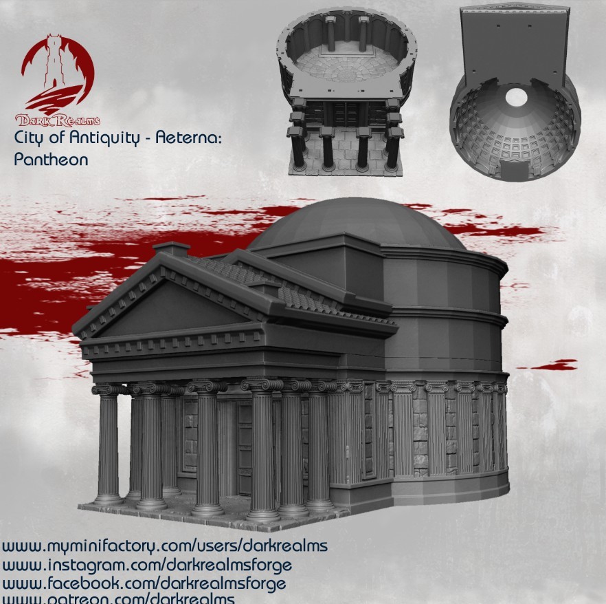 3D Printed Dark Realms Aeterna Pantheon (32mm Scale) [PTO$]