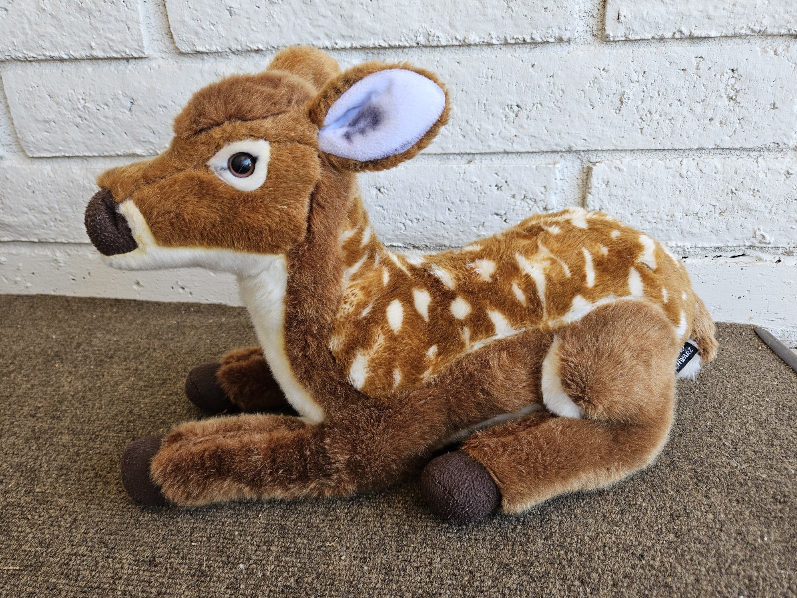Cute! Vintage FAO Schwartz 19" Reindeer Christmas Deer Stuffed Animal Plush Toy