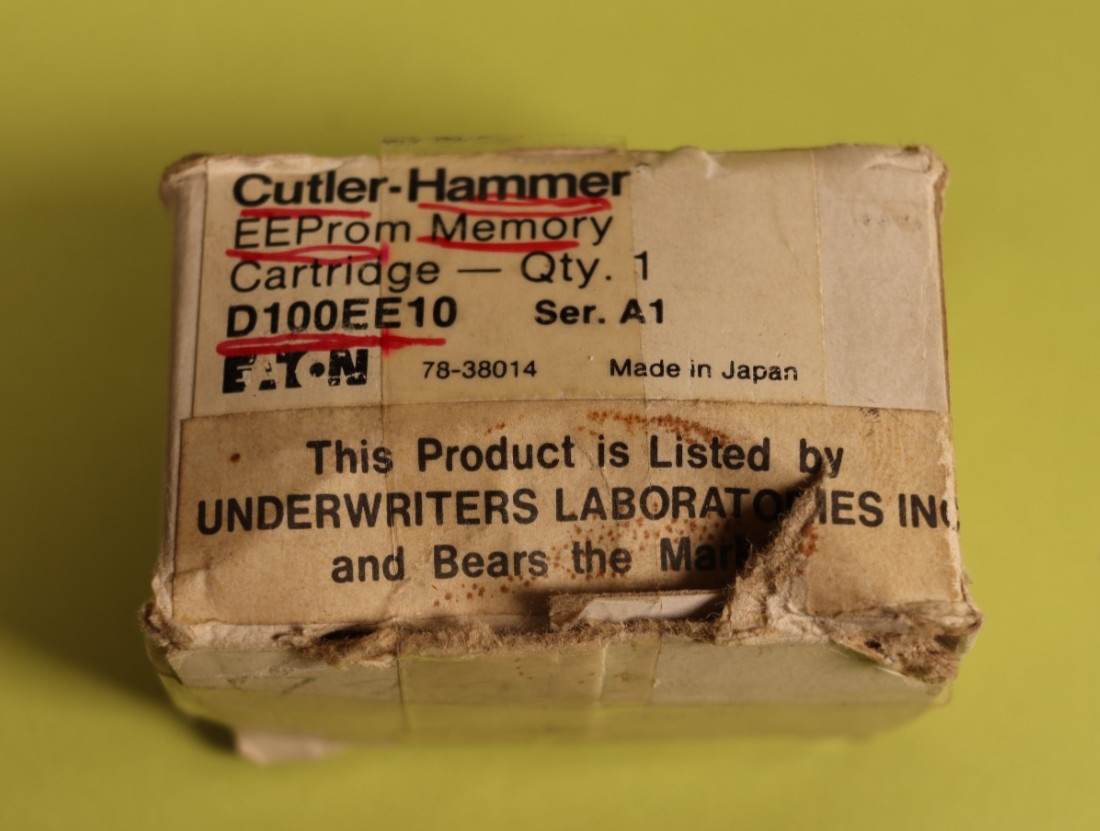 Hammer Eaton D100EE10 EEProm Memory Cartridge Series A1