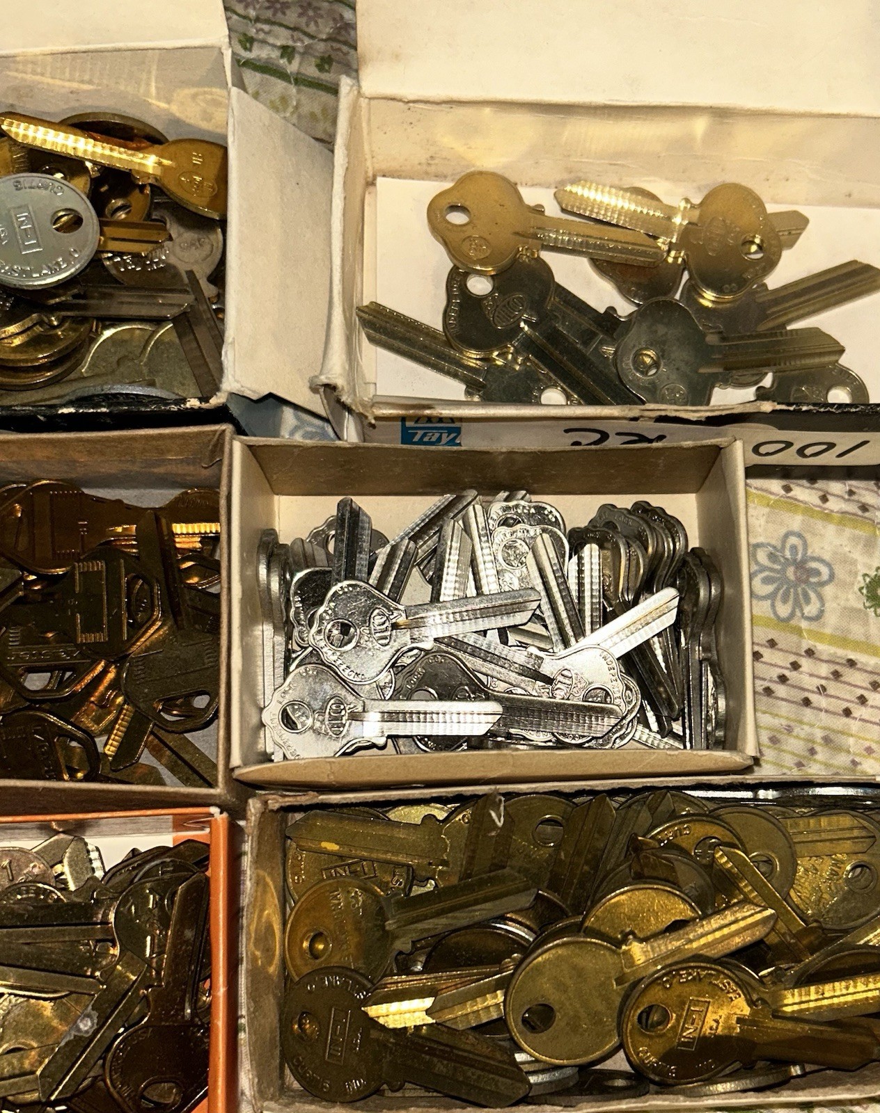 6-Boxes Uncut Key Blanks, Vintage, Taylor Locks, Master, Ilco, IN-1, X1054 PE4