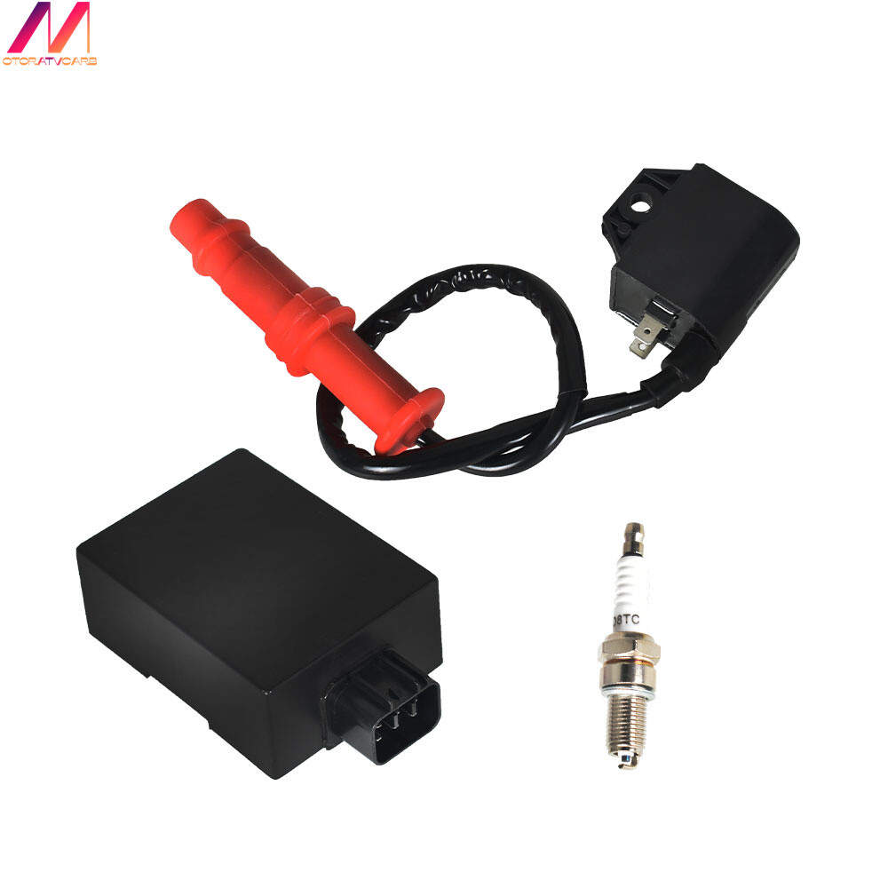 ALL-CARB For 2005-2009 Polaris Ranger 500 2x4 Ignition Coil +Spark Plug +CDI Box