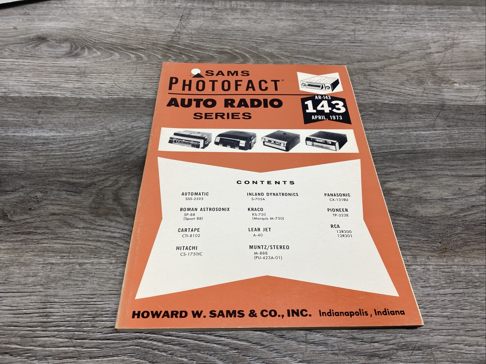 Sams Photofact Auto Radio Service Data Series Repair Magazine # AR-143