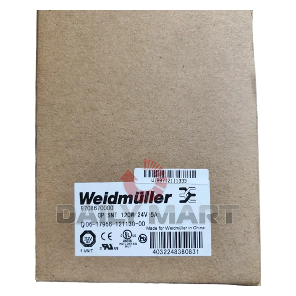 New In Box WEIDMULLER CP SNT 8708670000 Power Supply 120W 24V 5A