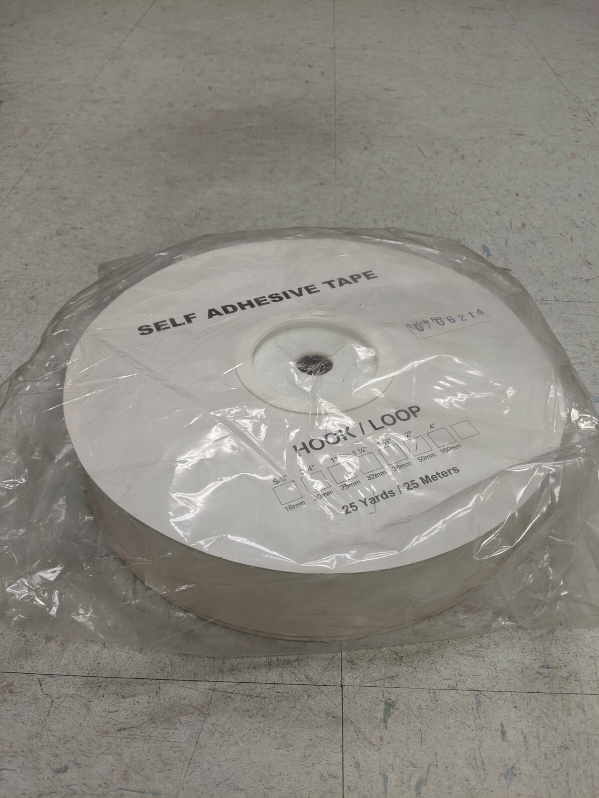 Roll of Acrylic Adhesive-Back Hook & Loop / 1" & 2"/ Black or White
