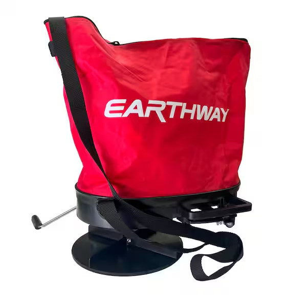 EARTHWAY Nylon Bag Seeder/Spreader 25lbs Cap w/ Built-in Stand+Shoulder Strap