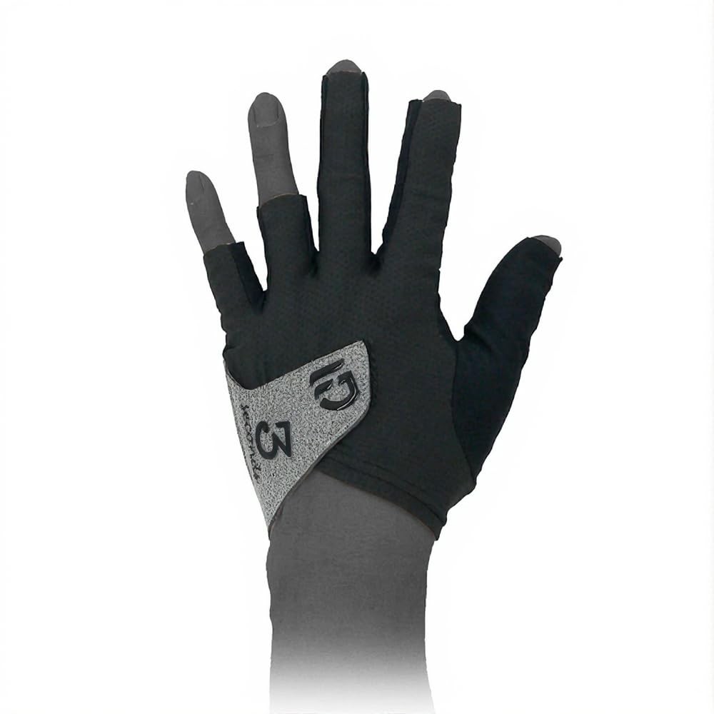 Fedor Gorst x 3seconds Five Finger Glove Black & Gray (X-Large)