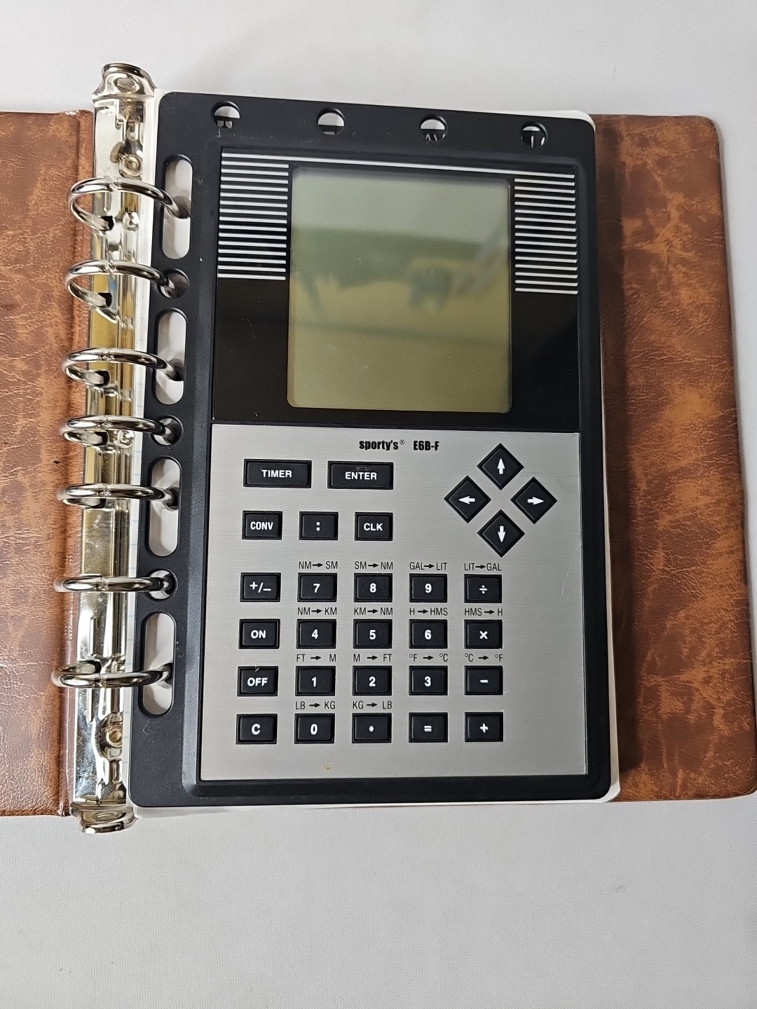 Sportys E6B Electronic Flight Calculator Pilot Computer w/ Jeppesen Log Paper