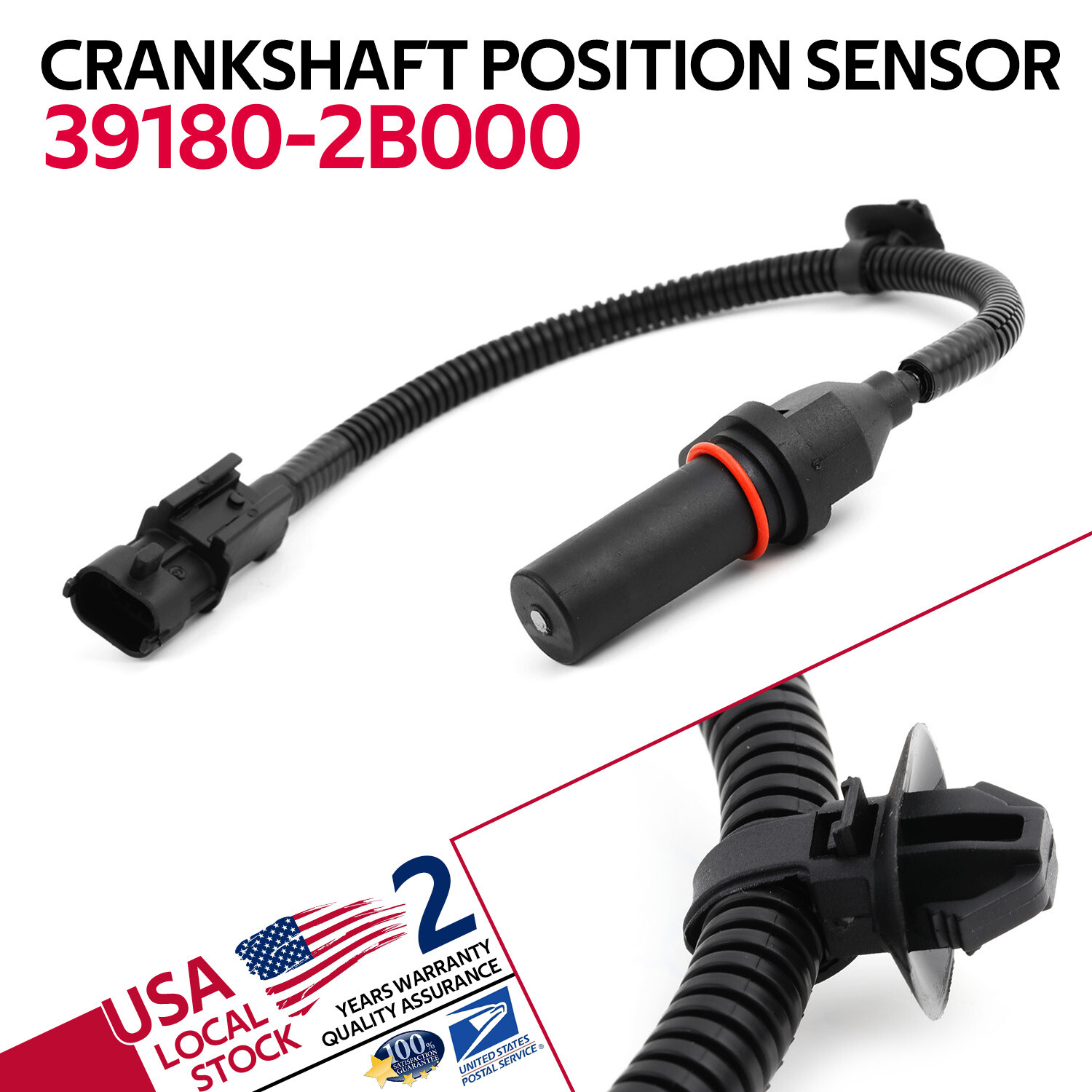 Genuine OEM # 39180-2B000 Crankshaft Position Sensor Fit For Hyundai Kia Soul