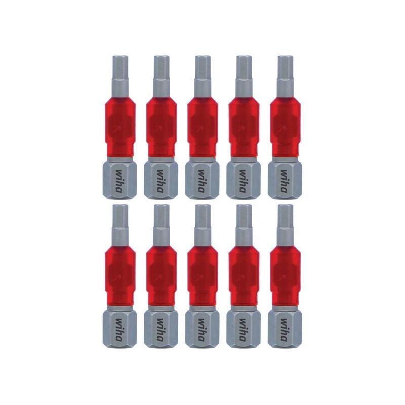 Wiha Tools 76523 MaxxTor Impact Bit Hex 3.0mm - 29mm - 10 Pack