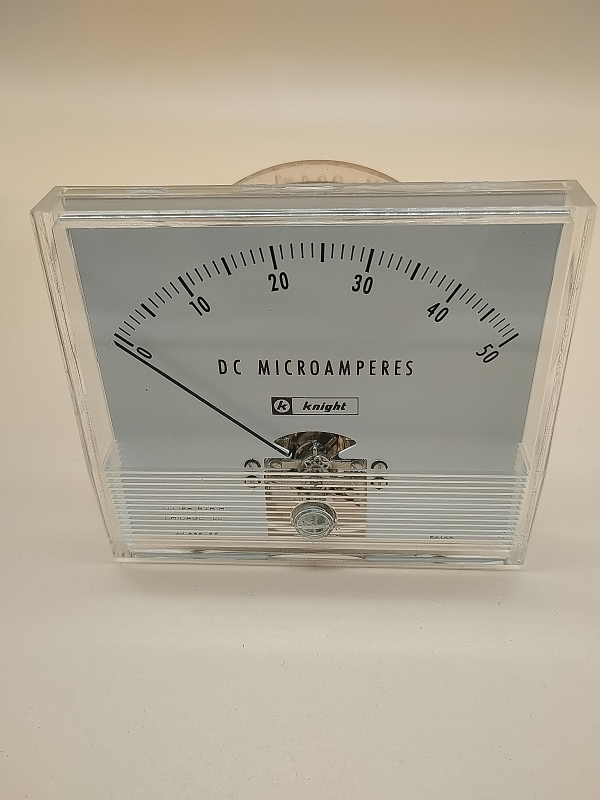 Knight DC 0-50 Microamperes Panel Meter Gauge