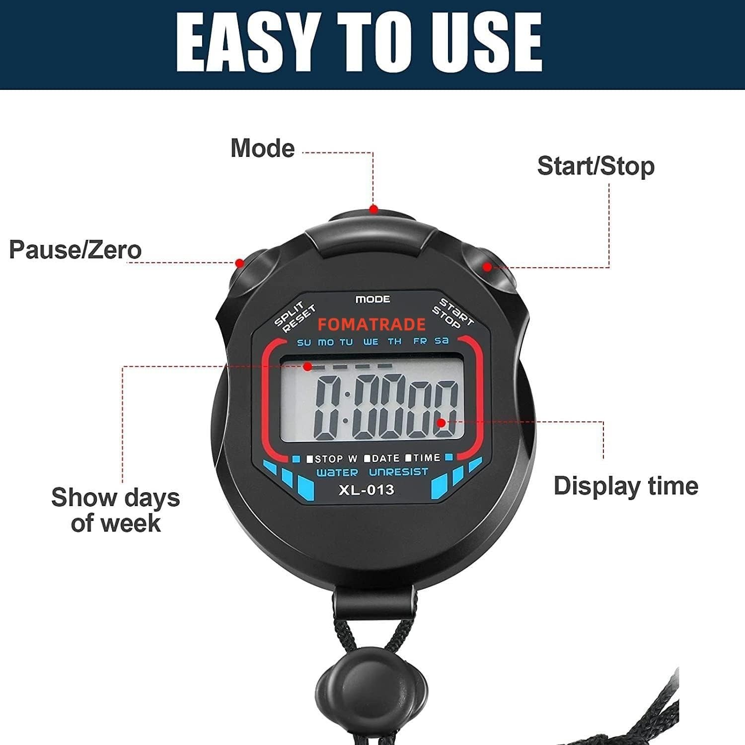 Multi-function Professional Handheld Electronic Digital LCD Chronograph Timer...