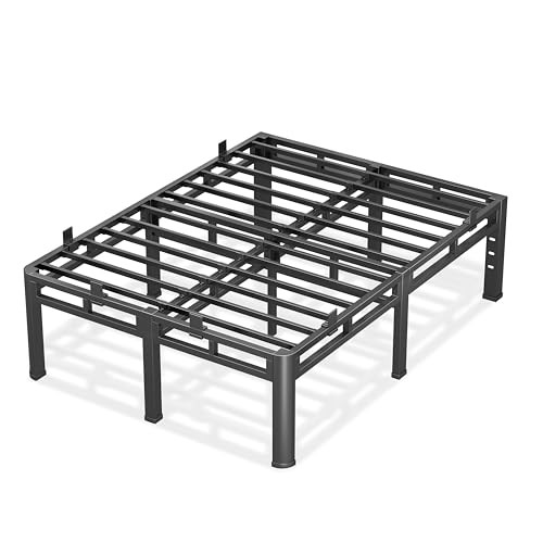 Bed Frame Size Tall, Double Layer Heavy Duty Metal Platform 4000 Queen 24 Inch
