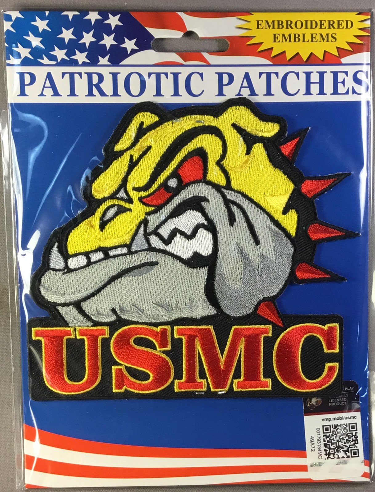 Large  USMC Marine Corps Bulldog 5" x 4" licensed patch