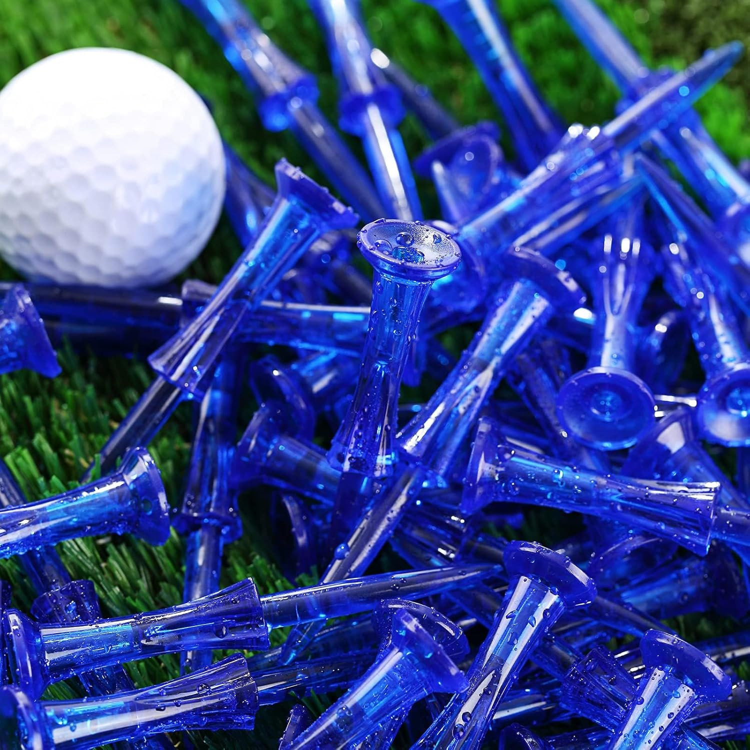 Golf Tees 3-1/4’’ 50 Count Plastic Golf Tees Reduced Friction & Side Spin Profes
