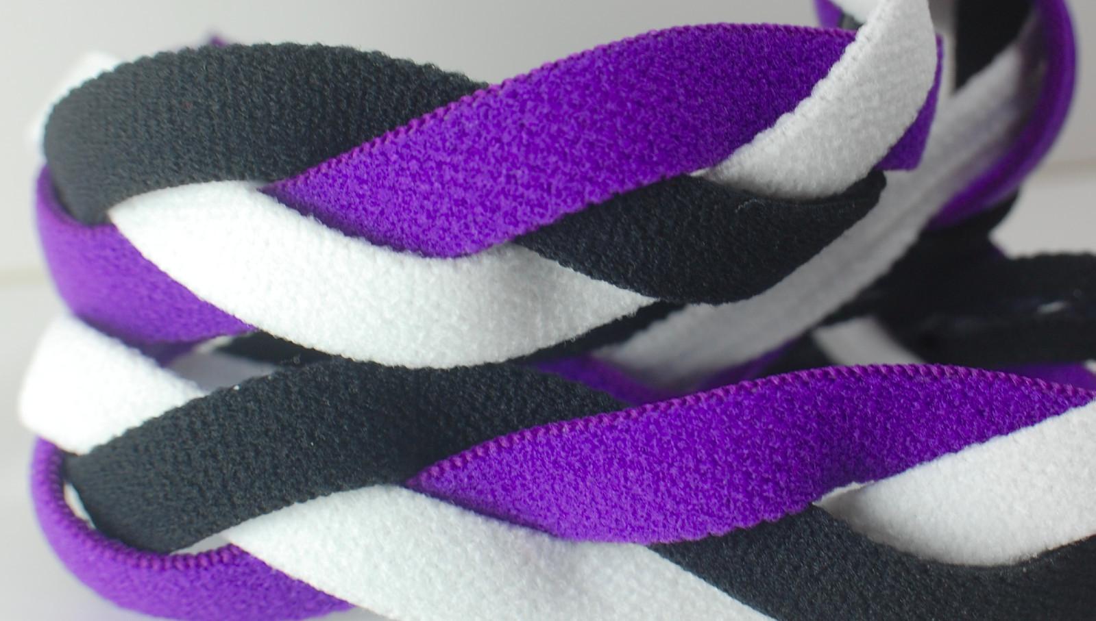 Purple Black White Braided Hair Band Head Under Sweaty Headband Armour Non Slip
