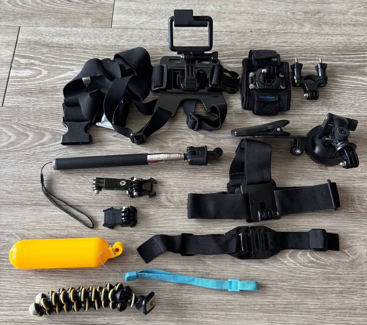 Action Camera Accessory Kit Chest Head Wrist Mount Floaty Case & More