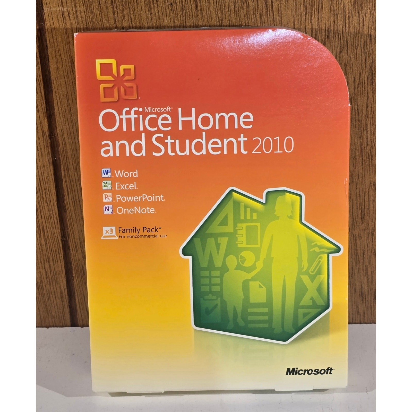 Microsoft Office Home & Student 2010 SP1 DVD w Product Key Family Pack 32/64-Bit