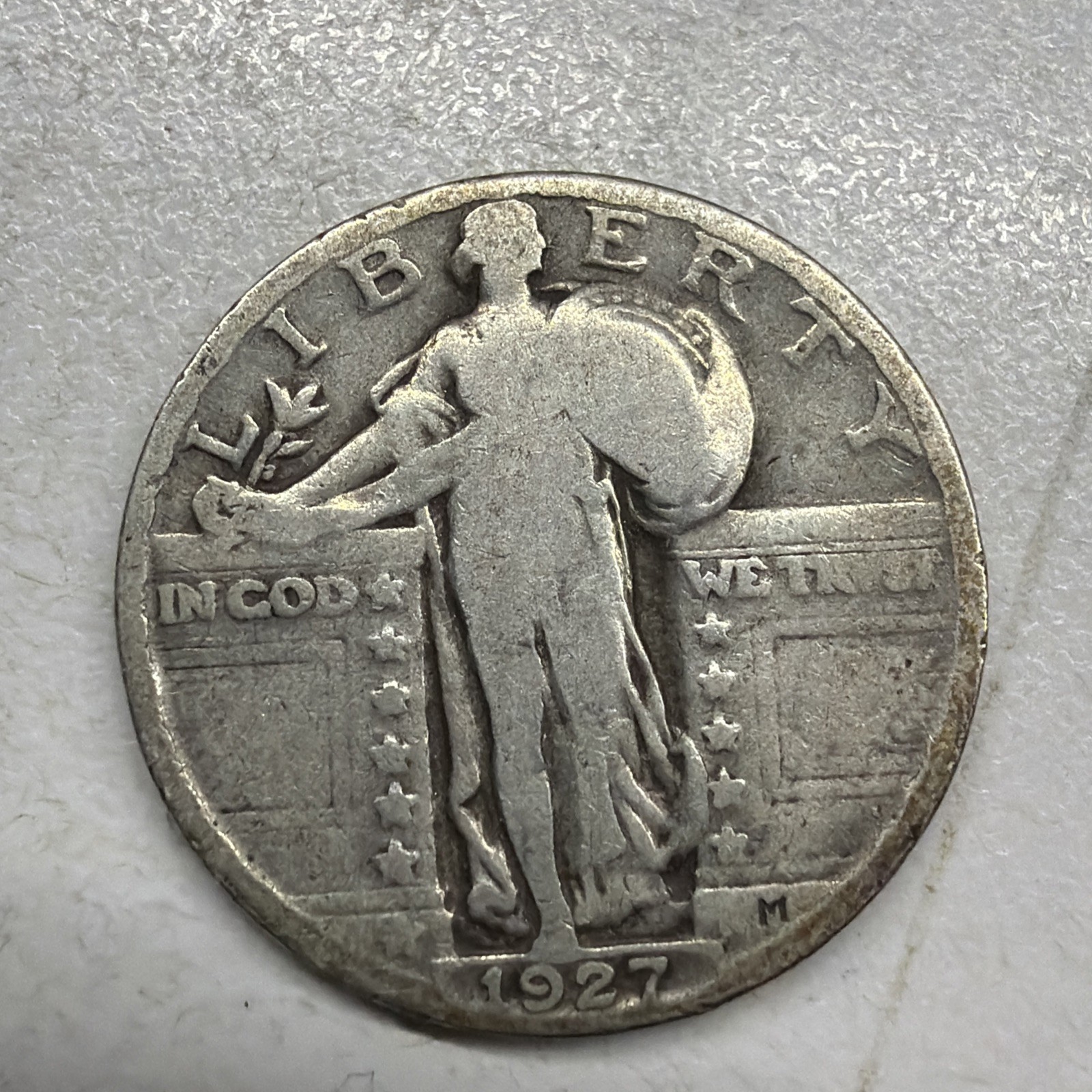 1927 Standing Liberty Quarter 25C Actual Coin Business Strike 90% Silver