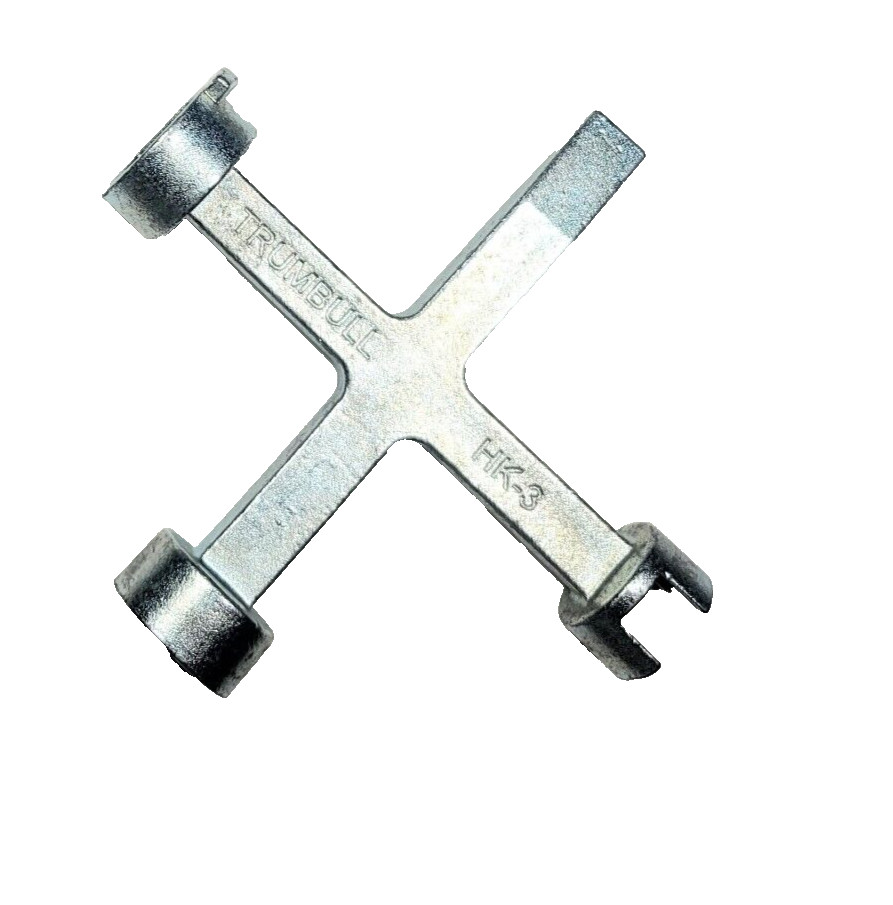 Trumbull HK-3 Meter Box Key/Curb Key/Wrench, Std, Large, & Mueller Pentagon Nuts
