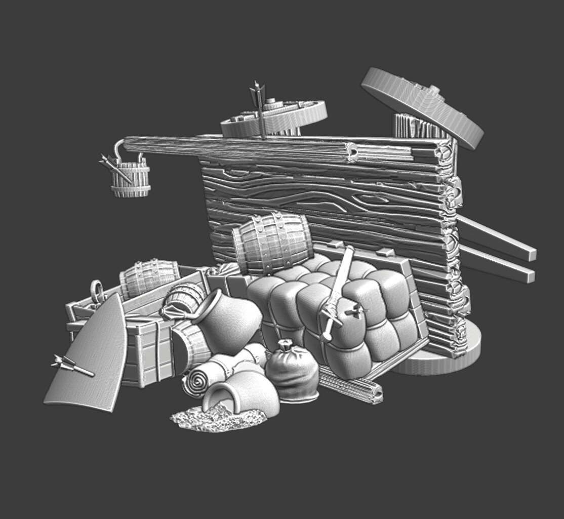 Northern Crusades Miniatures Medieval Damaged Supply Wagon Terrain Scenery 28mm