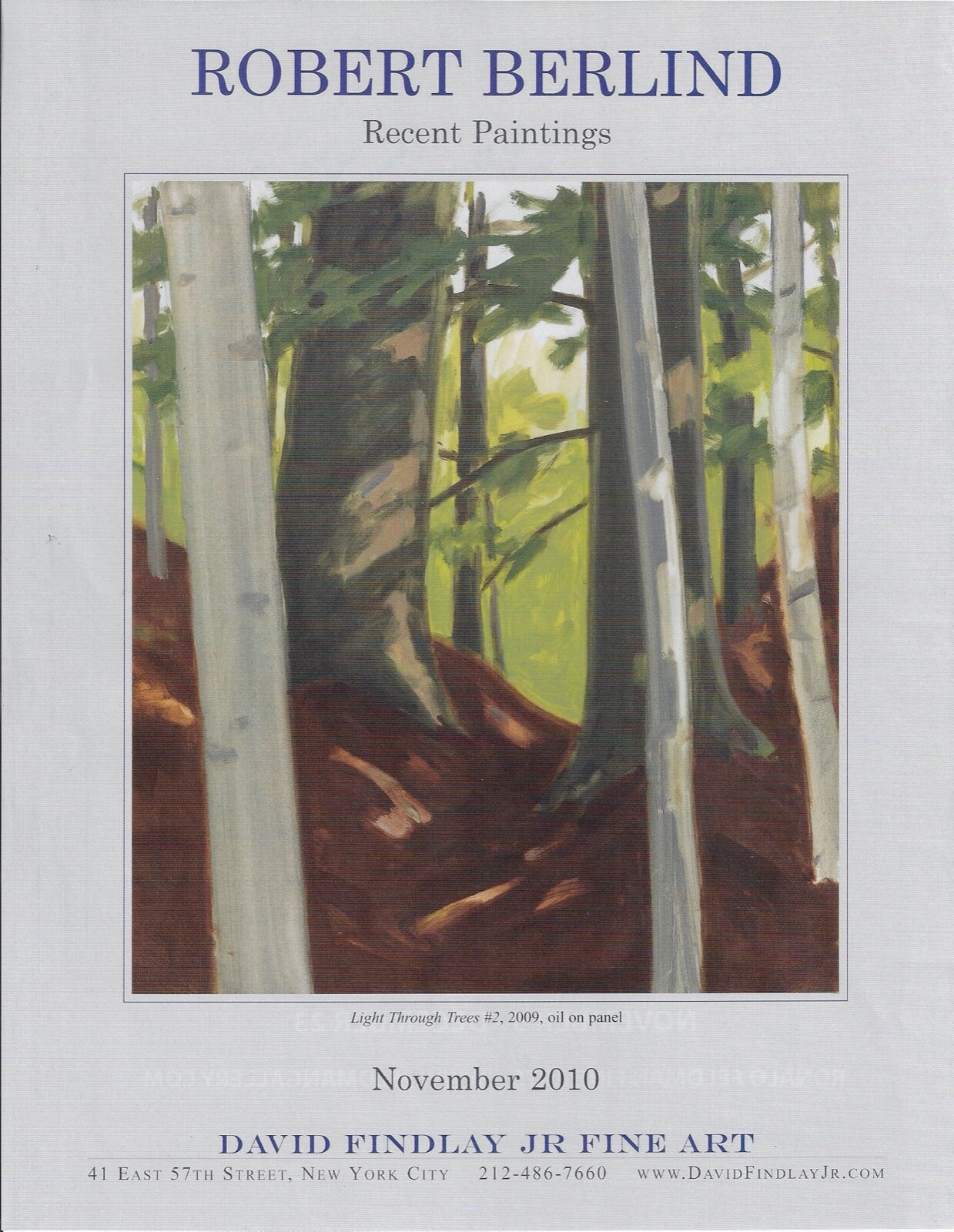 ROBERT BERLIND Art Gallery Print Ad~2010