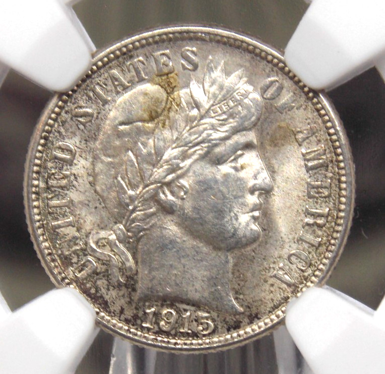 1915 "P" Barber SILVER Dime 10c NGC MS63 #007 Unc BU Uncirculated ECC&C, Inc.