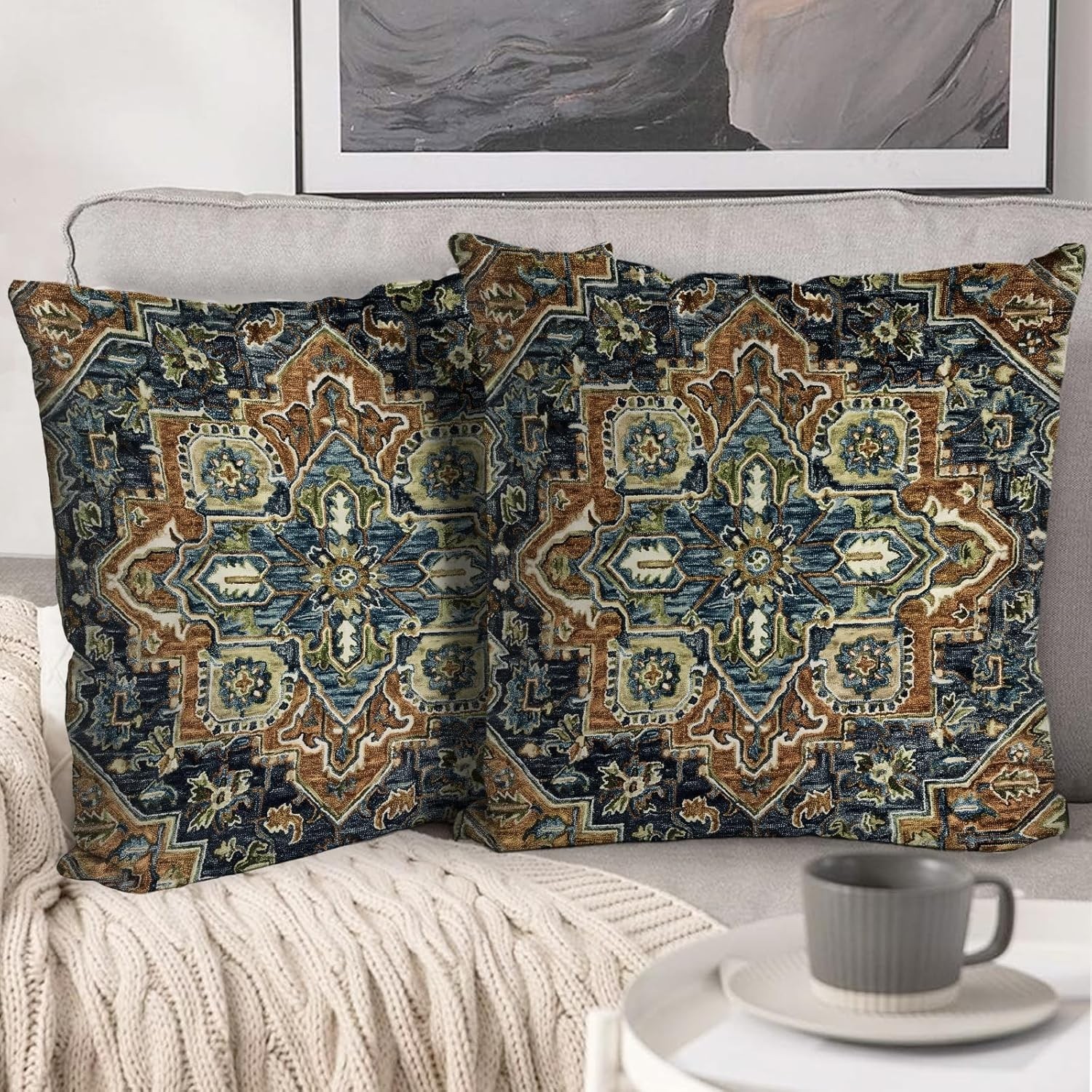 Boho Throw Pillow Covers 20x20 inch Set of 20" x 20" (Pack of 2) Boho-2