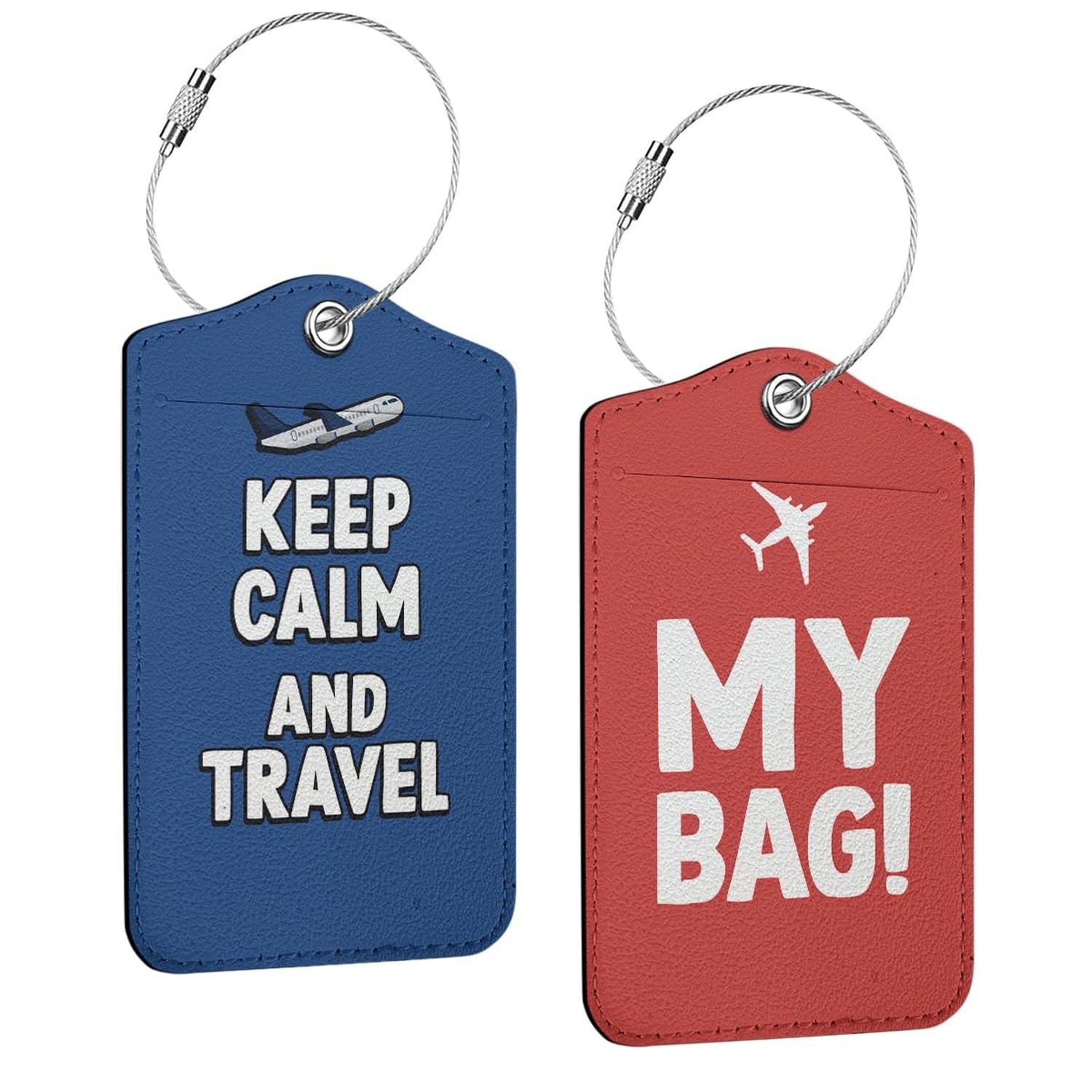 2 Pcs Funny Luggage Tag, Humorous Quotes Suitcase Tags with Privacy Flap and ...