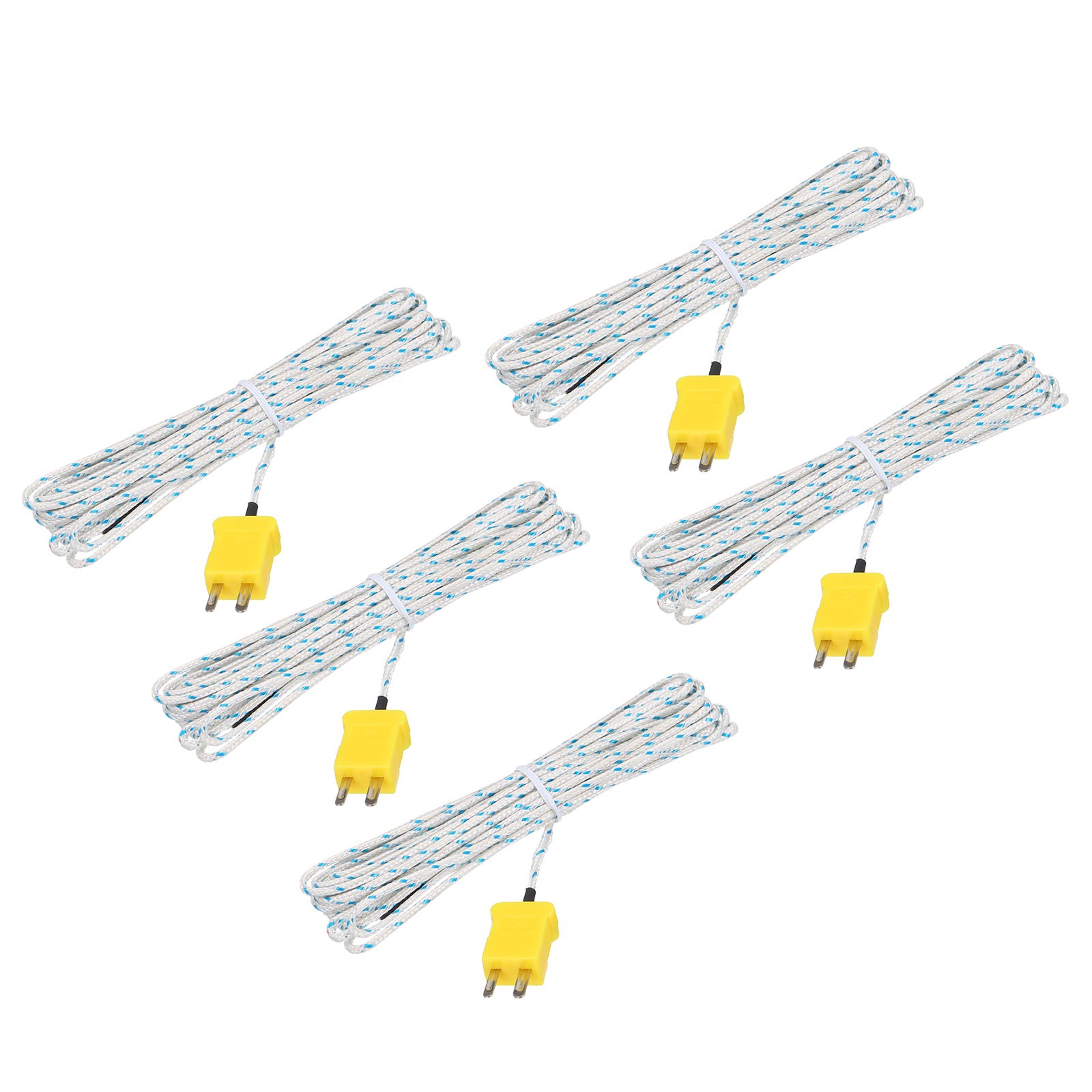 5pcs K Type Thermocouple Mini Connector Fiberglass 16ft -50 to 400°C