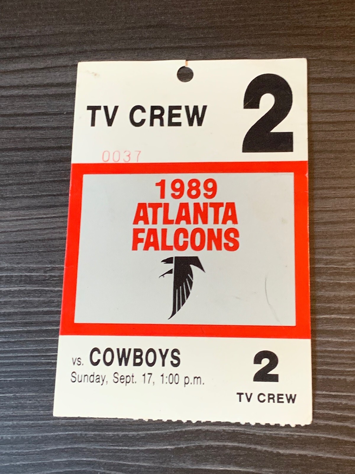 1989 Dallas Cowboys v Falcons Press Pass Football Ticket Aikman 1st NFL TD Irvin
