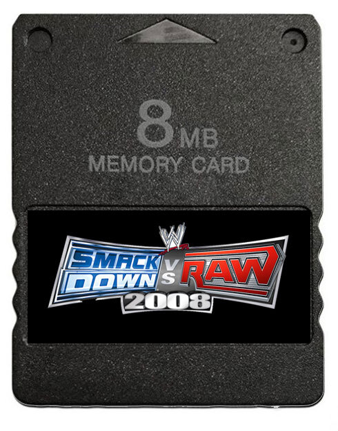 WWE SmackDown vs. Raw 2008 Save PS2 Memory Card 30 CAWs Unlocked Save