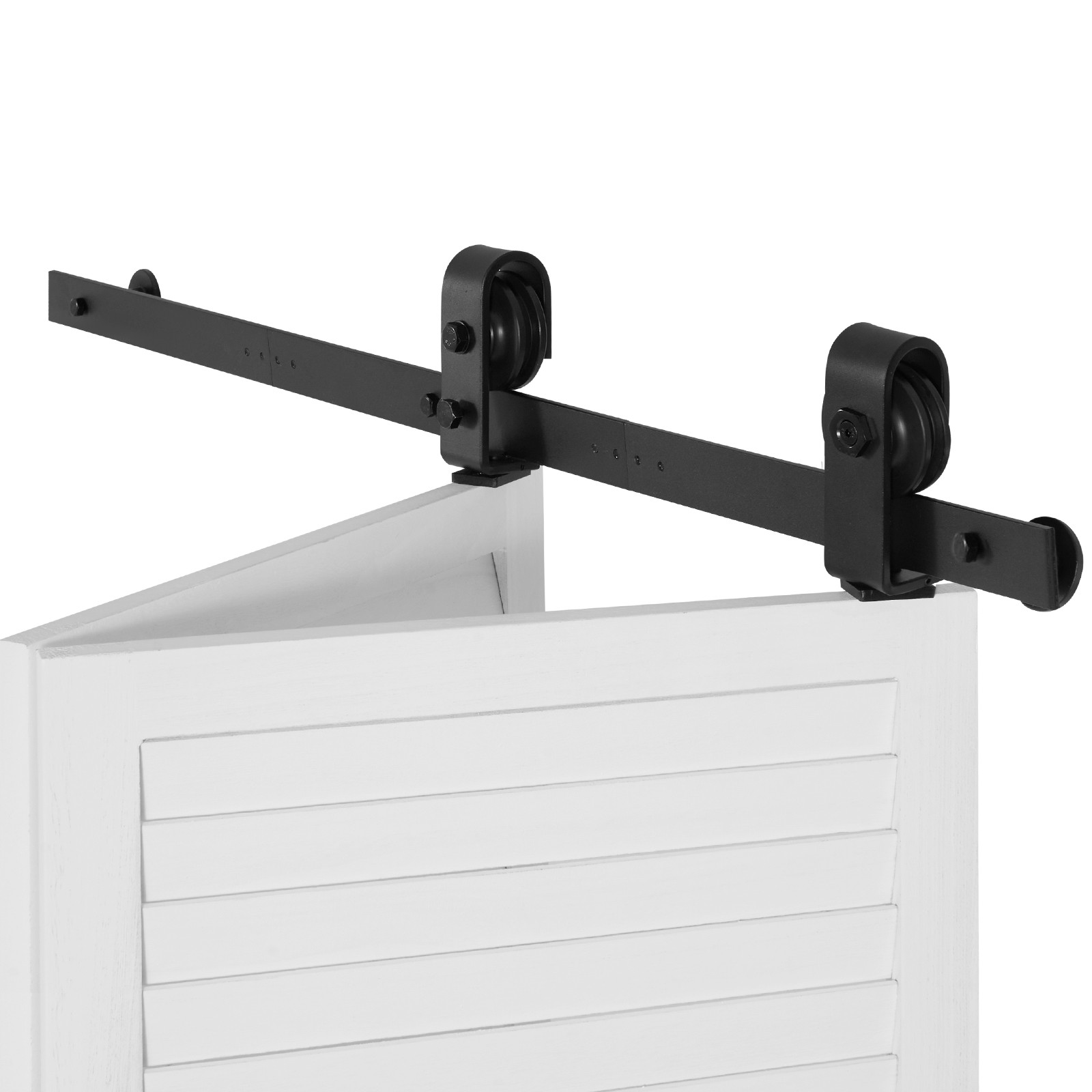 Uimoso Bi-Folding Sliding Barn Door Hardware Track Kit 40" for Two 18" Doors