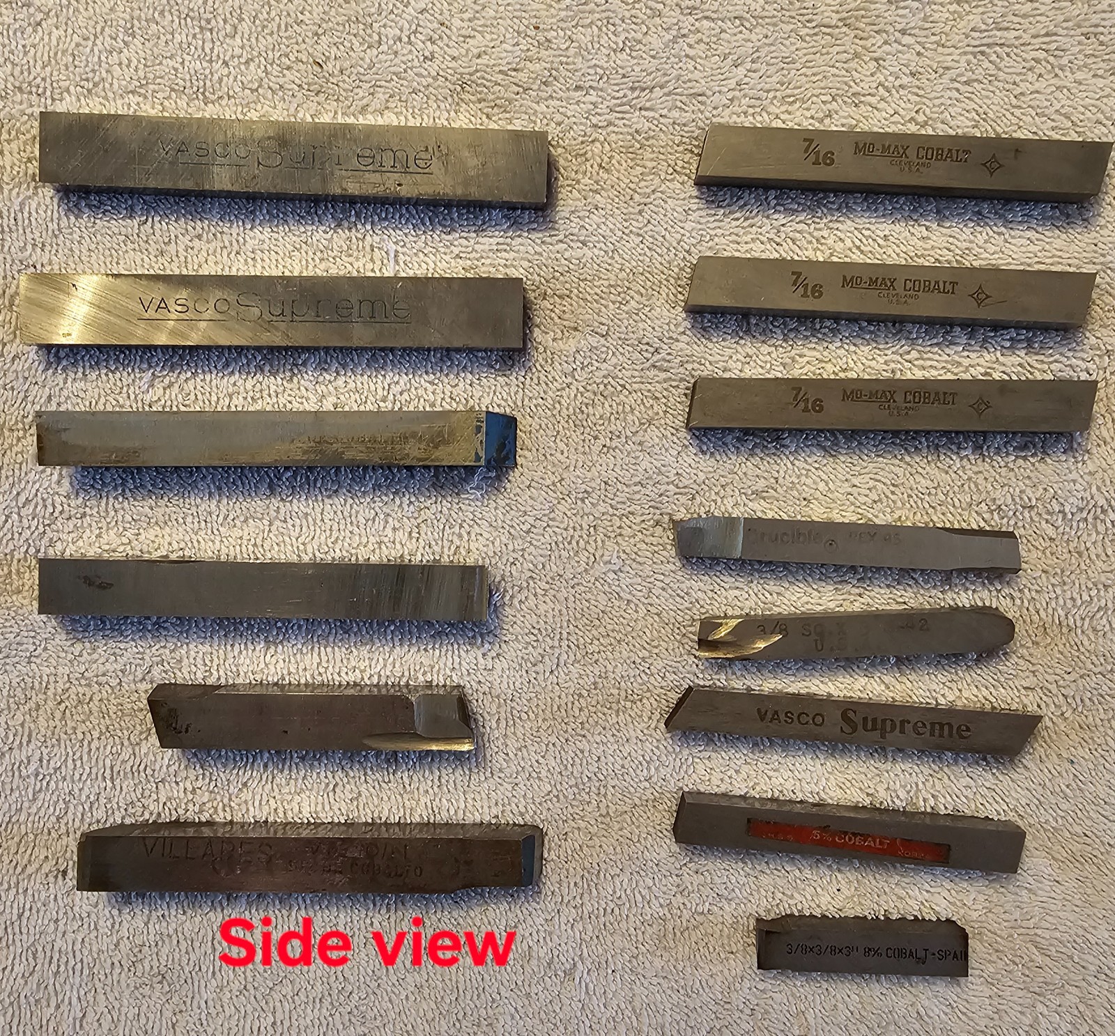 19 NEW AND USED LATHE HSS CUTTING TOOLS VARIOUS SIZES