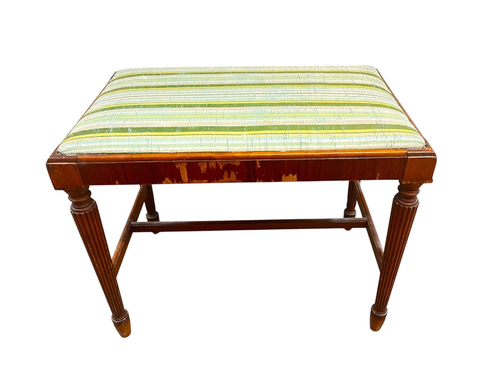 Sligh Furniture Co. Grand Rapids Neoclassical Window Ottoman Vanity Stool Bench
