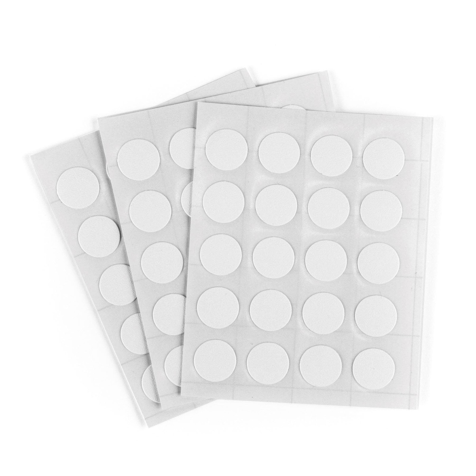 Furndiy 19/32" - 15mm 60 Pcs White Self-Adhesive Screw Cover Caps - Hiding Sc...