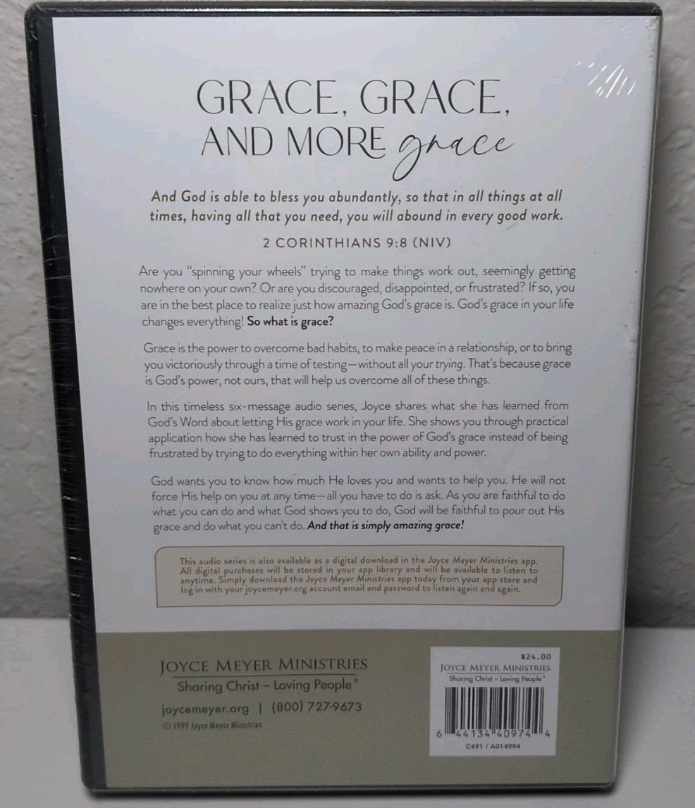 JOYCE MEYER "Grace, Grace, and More Grace" 6-Message Audio CD NEW B276