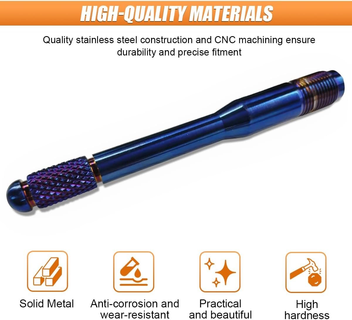 Compact M14x1.25 Wheel Alignment Pin - Durable & Corrosion-Resistant Design