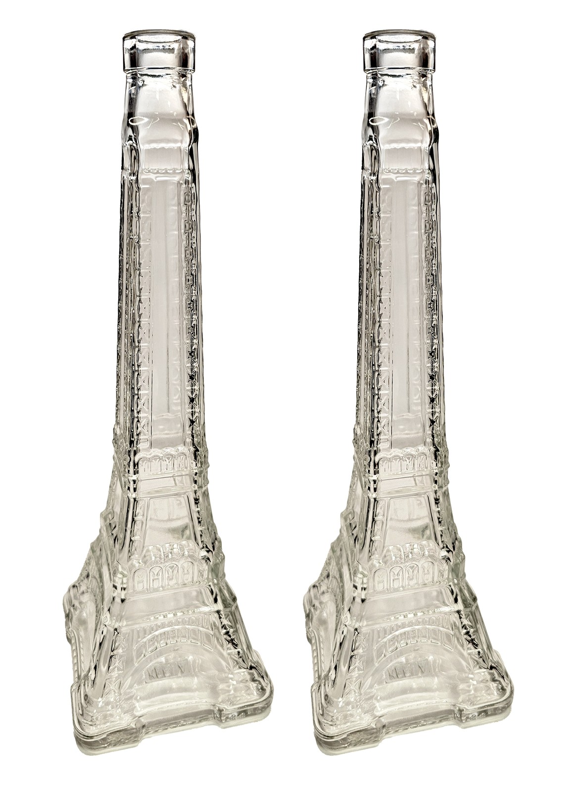 Home Brew Ohio Eiffel Tower Flint Liquor Bottle 500ml Set of 2