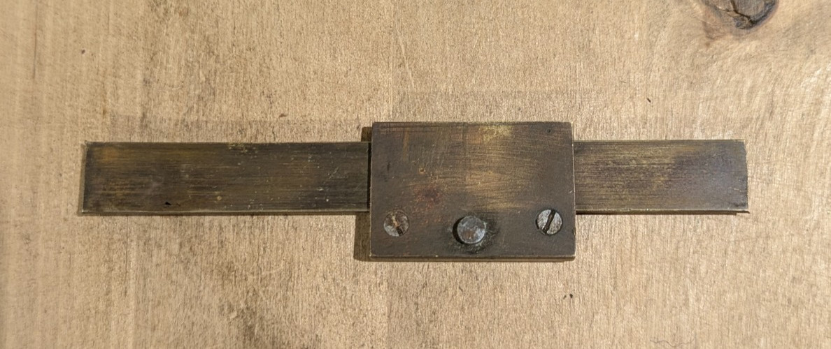 Small Brass/Bronze Slide Machinist Tool, No Markings, 4.5 Inch