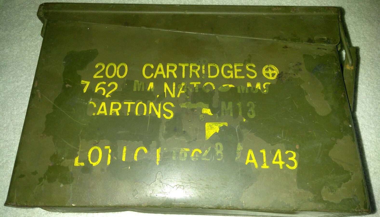 vintage 200 Cartridges 7.62 Mm M13  A143 Ammo Box