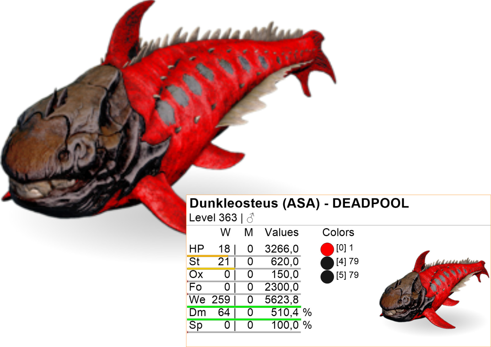 Dunkleosteus  TOP STATS  Ark Survival Ascended Official PVE