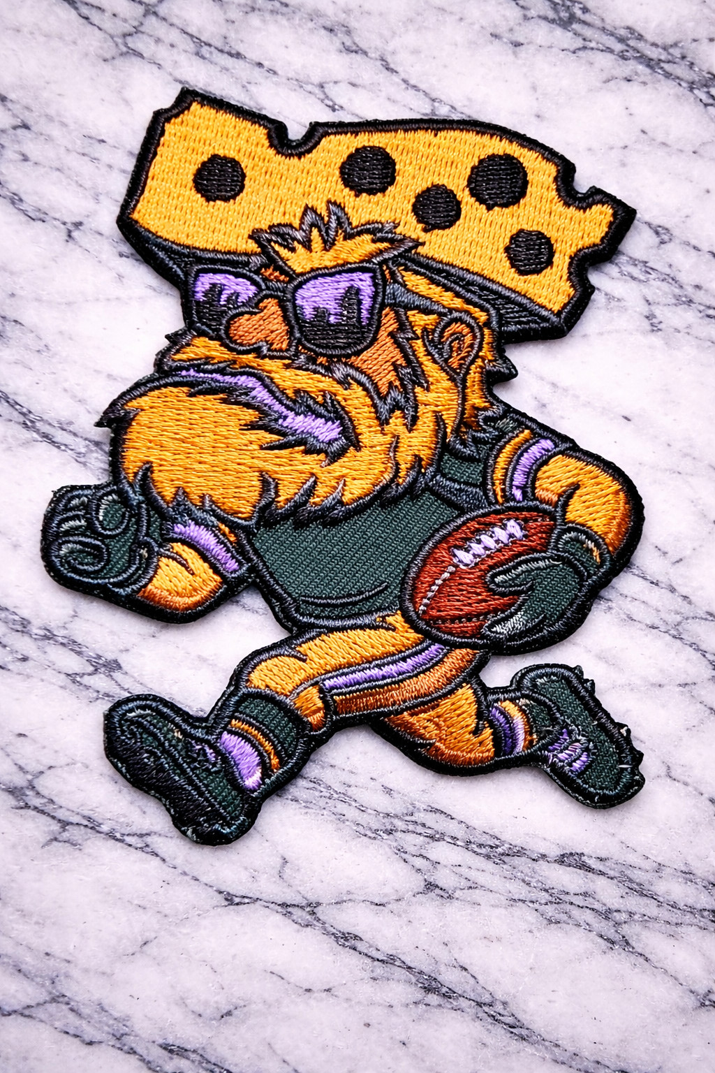 GREEN BAY PACKERS NFL CHEESEHEAD  EMBROIDERED IRON ON PATCH 2.5"X3.5" FREE SHIP