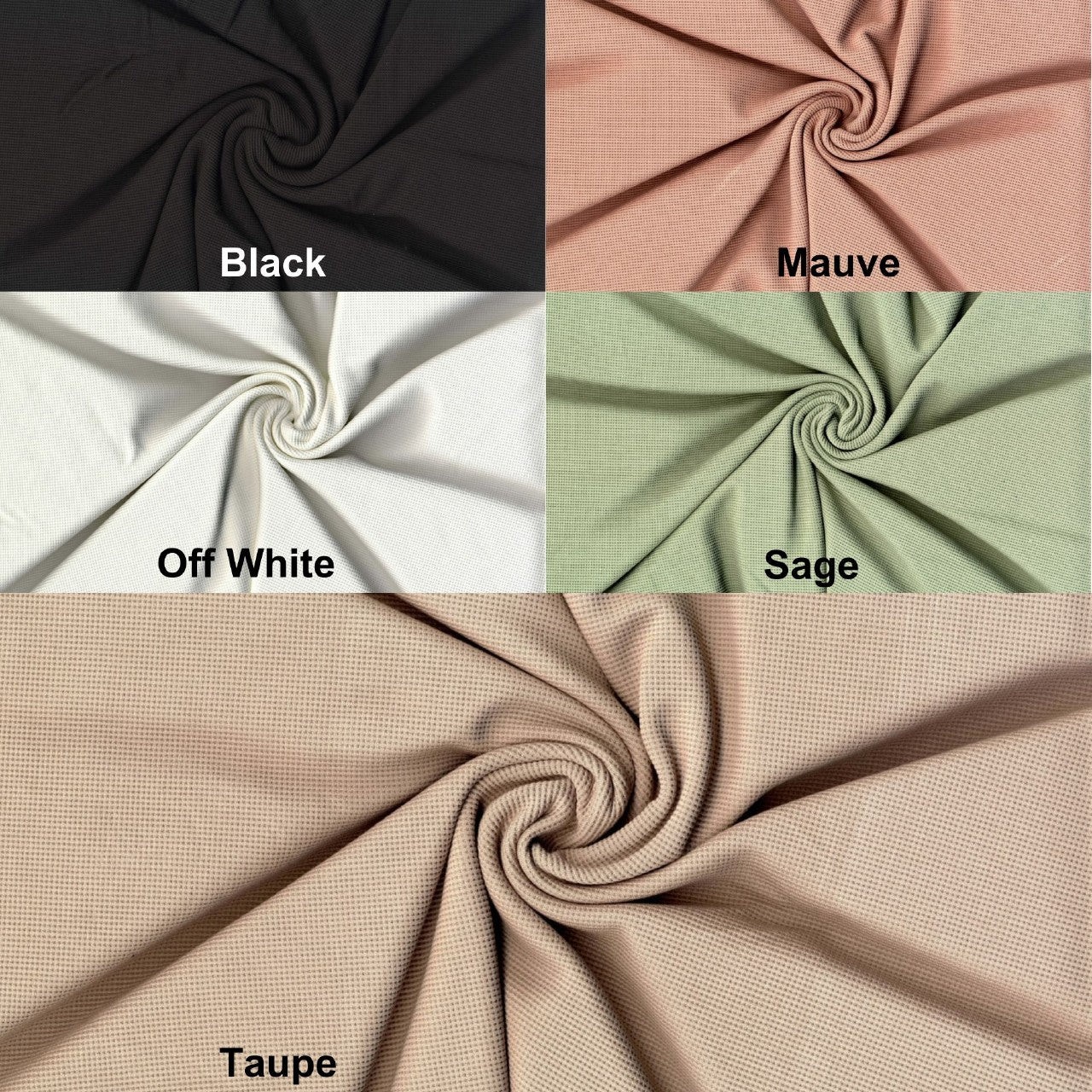 Ponte Micro Waffle Soft Fabric - Knit Fabric, Stretch, Rayon, Sewing