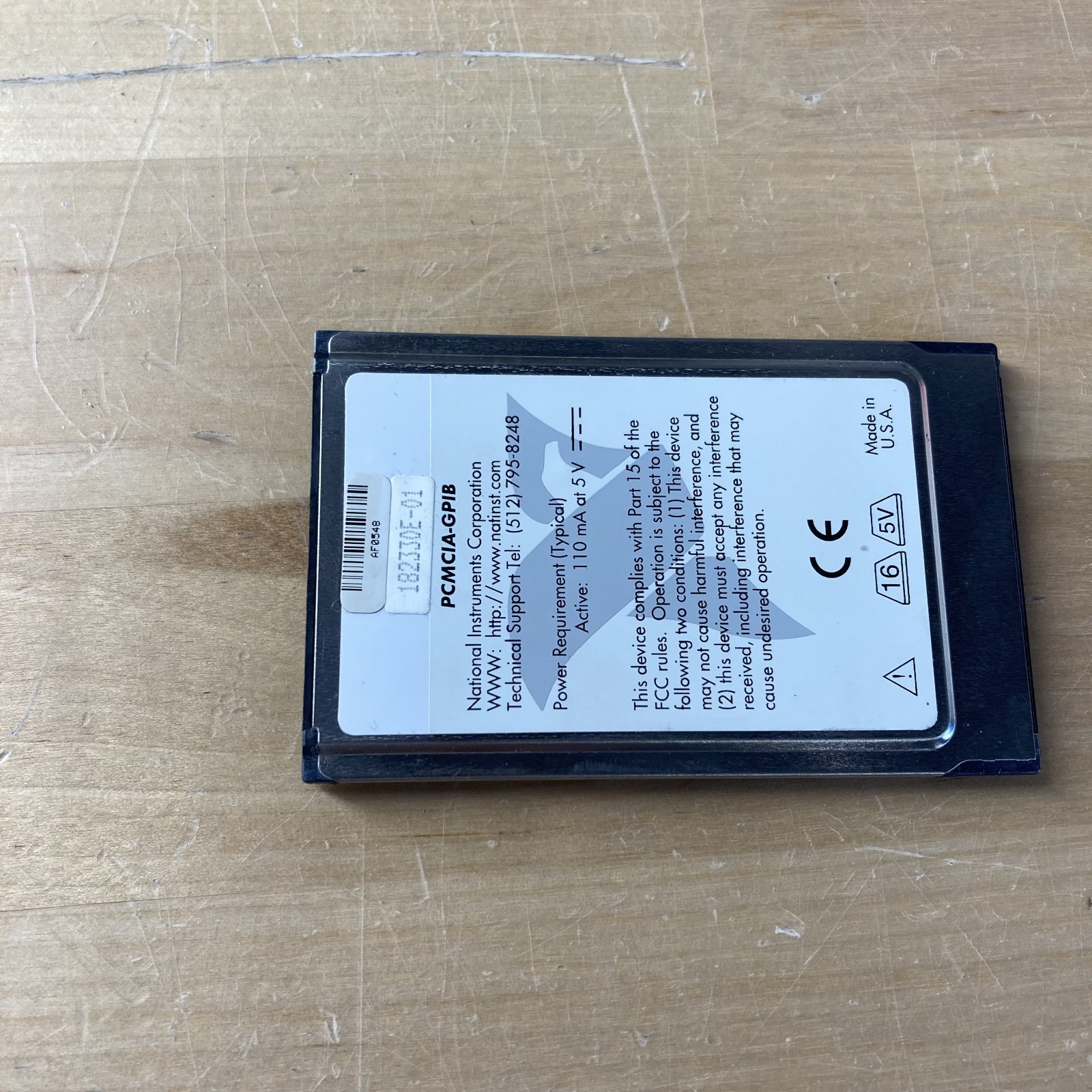 PCMCIA-GPIB National Instruments Interface Card 186736C-01
