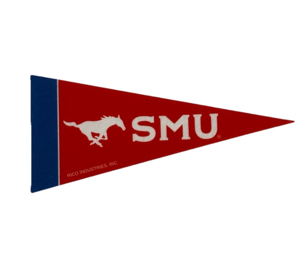 SMU Southern Methodist Mustangs Mini Pennant 4”x9" ACC Felt Flag Dorm Decor New